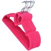MYMM 10 Pezzi grucce, Grucce Appendiabiti, rivestite in Velluto Antiscivolo, Velluto a Forma di Cuore, Gruccia per Mantenere Lo Spazio, Camicie, Pantaloni, Camicette, Sciarpe, Cappotti(Rosa rosso)