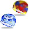 HAZMA 2 Pezzi Cuffia Piscina Bambino, Modello Dei Cartoni Animati Cuffie Piscina Bambini, Cuffia Nuoto Bambino, Cuffia Piscina Neonato, Cuffia Nuoto Per Bimbino Ragazzi Ragazze Età 4-12 (H)