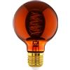 Eglo LED E27 dimmerabile, lampadina a spirale globo, lampada vintage color rame dal design retrò, 4 Watt, 30 Lumen, illuminante bianco caldo, 2000k, Edison G80, Ø 8 cm