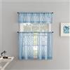 No. 918 Tina - Tenda da cucina con mantovana e ripiani geometrici, 137,2 x 91,4 cm, colore: Blu