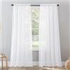No. 918 Erica - Tenda a pannello in voile trasparente con tasca per bastone, 129,5 x 274,3 cm, colore: Bianco