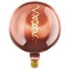 EGLO LED E27 dimmerabile, lampadina di grandi dimensioni con spirale, lampada vintage con dimmerazione color rame in design retrò, 4 W, 40 Lumen, bianco caldo, 1600k, G200, Ø 20 cm