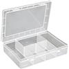 hünersdorff Scatola di assortimento in PP Eco Mini con 5 scomparti, stabile scatola per viti e altri piccoli pezzi, divisorio fisso, trasparente