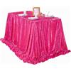 QueenDream Tovaglia rosa acceso, 152 x 250 cm, con paillettes, colore: fucsia, tovaglia scintillante per matrimoni, baby shower, decorazioni natalizie