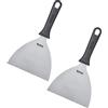 Westmark Master Line 133122E3-2 raschietti professionali, dritti, rigidi, chiusi, dimensioni lama: 15 x 13 cm, lunghezza: 26 cm, in acciaio inox/plastica, colore: Nero/Argento