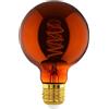 Eglo LED E27 dimmerabile, lampadina a spirale globo, lampada vintage color rame dal design retrò, 4 Watt, 30 Lumen, illuminante bianco caldo, 2000k, Edison G95, Ø 9,5 cm