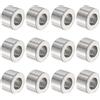 QUARKZMAN 12pz Distanziatore Acciaio Inossidabile 10.5mm Foro x 20mm OD x 12mm Lunghezza Boccola per Vite Finitura Semplice Distanziatore Metallo Rotondo per Viti Bulloni e Barre M10