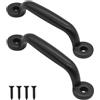 Fuxxer 2 maniglie per cassetti antichi, design classico, armadi e cassapanche, 89 x 22 mm, nero