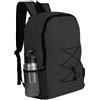 TECHMADE Zaino 40x30x15 cm Bagaglio a Mano per Ryanair, Zaino Unisex Scuola Sport Viaggio con Tasche Laterali e Frontale - Leggero, Poliestere PVC 600D (NERO)