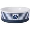 Bone Dry Paw & Patch Ciotola in Ceramica per Animali Domestici, Set Medio, 15,2 x 5,1 cm, Blu Nautico