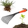 Generico Rastrello da giardino, rastrello da giardino , Rastrelli piccoli con impugnatura ergonomica, Rastrello per arbusti, spazzatrice da giardino, raccogli foglie, strumenti per spargere pacciame, co
