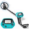 HIUYRFS Metal Detector ad Aalta Precisione Impermeabile Altezza Regolabile, Detector Oro 25cm Bobina di Ricerca Rilevatore per Bambini e Adulti, Cercatore d'Oro, Batteria Ricaricabile