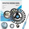 SWAWIS Spazzola per Decespugliatore 150 x 25,4mm Spazzola per Erbacce Spazzola Rotante per Decespugliatore con 4 Accessori, Filo Acciaio Tosaerba Testina Spazzola, 6 Pollici