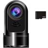 Jasaly Mini Telecamera per Auto ADAS con Rotazione A 360° e 1080P HD, con Scheda da 32 GB, modalità Parcheggio 24 Ore su 24/Visione Notturna/Rilevamento del Movimento