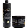 Keratin Therapy Set Ristrutturante uso Professionale Keratin Therapy alla cheratina liquida 100% Made in Italy senza parabeni - Kit Shampoo 1l e Maschera 500ml per tutti i tipi di capello trattati e sfibrati