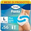 TENA Pants Plus Large (L) Pacco Scorta Mensile - Mutandine Assorbenti , Elasticizzate e Monouso, per Perdite Urinarie, Unisex, Discrete e Confortevoli, 4 Confezioni x 14 Pezzi