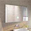 DEGHI Specchio led 120 x 70 cm con lampade a sfera in alluminio satinato - Nivis