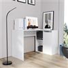 DEGHI Scrivania reversibile 120-160x50-80 cm bianco opaco con vani contenitori - Deli