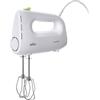 BRAUN - HM1100WH Sbattitore elettrico 2 fruste, 450 Watt, 5 Velocita, tasto di espulsione fruste-ganci, funzione Turbo - Bianco