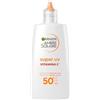 Garnier Fluido Viso Anti Macchie, Uso Quotidiano, Protezione Solare Molto Alta SPF 50+, Effetto invisibile, Con Vitamina Cg, Dermatologicamente provato, Super UV, Ambre Solaire, 40 ml