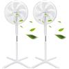 Aigostar Erika - Ventilatore a piantana, 7 pale, diametro di 41 cm, 50W, ventilatore silenzioso con oscillazione di 75°, 3 velocità, altezza regolabile da 108-123 cm, bianco *2
