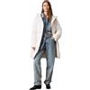 Calvin Klein Logo Belt Long Puffer J20J224122, Giacca trapuntata Donna, Bianco (Ivory), M
