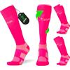 COMPRESSION FOR ATHLETES CFA V1 Calze Compressione Graduata Donna e Uomo | Calze Elastiche Sportive Per Circolazione, Vene Varicose, Gravidanza, Antitrombo, Ciclismo, Running | Made In EU FOR ATHLETES