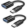 JSAUX Adattatore da USB C a USB 3.1 [confezione da 2], Cavo OTG adattatore USB C-Nero