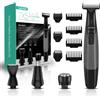 VOYOR Rasoio Elettrico Barba Impermeabile All-in-One Wet/Dry Grigio TX510