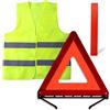 Henjunu Triangolo Auto Omologato Kit,Triangolo Emergenza Auto, Gilet Catarifrangente,Triangolo Emergenza Auto Pieghevole,Kit Emergenza Auto, per Automobile Moto Camper Avvertimento