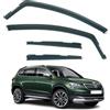 AirFlux KIT 4 DEFLETTORI MODERNI Fumo Scuro Autoadesivi per SUV Compatibile con Skoda Karoq 5 Porte SUV 2018-2024