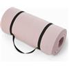 Amazon Basics Tappetino per allenamento, esercizi e yoga con tracolla, spessore extra di 2.5 cm, Rosa