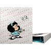 Grafoplás Grafoplas - Cartella ad anelli A4, Mafalda Bird, 4 anelli misti 40 mm, morbido al tatto, certificato FSC, copertina rigida con plastica morbida, perfetto materiale scolastico per archivio