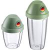 Westmark 2 Tazze/Shaker per Miscelare e Agitare con Disco di Miscelazione Removibile - Capacità 1x 0,5 l e 1x 0,25 l, plastica, no BPA - Trasparente/verde menta, 309022E6