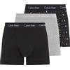 Calvin Klein Boxer Uomo Confezione da 3 Cotone Elasticizzato, Multicolore (Black/Grey Heather/Subdued Logo), M