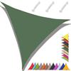 MAJINGC Vela ombreggiante triangolare, 4 x 4 x 4 m, impermeabile, protezione UV 95%, per giardino, patio, piscina, esterni, con corda, verde scuro
