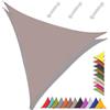 MAJINGC Tenda parasole triangolare, 3 x 4 x 5 m, impermeabile, protezione UV al 95%, per giardino, patio, piscina, esterni, fornita con corda color cachi