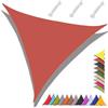 MAJINGC Vela ombreggiante triangolare, 4 x 4 x 4 m, impermeabile, protezione UV al 95%, per giardino, patio, piscina, esterni, fornita con corda color ruggine rosso