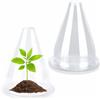 KAHEIGN 24 Pezzi Campane per Piante da Giardino, 24CM x 20CM Copertura per Campana per Piante in Plastica Mini Serra Riutilizzabile per Protezione da Sole Neve Gelo Lumache Uccelli Insetti (Chiaro)