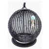 AQPET Morfeo Cuccia sospesa per Gatti Gattini in Vimini intrecciato a Mano con Cuscino Mordbido Incluso, Colore Nero, 46x62 cm