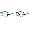 OPULIZE The Reading Glasses Company Blu Scuro Acquamarina Lettori Valore 2 Pacco Uomo Donna Rr77-3Q +2,00 - 58 Gr