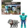 Mattel Minecraft Movie Pack Figure Steve con Armatura di Diamanti e Dennis