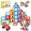 ECHOCUBE Set di blocchi da costruzione magnetici 70PCS - Piastrelle magnetiche educative con colori vivaci, giocattoli da costruzione per bambini e bambine