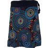 GURU SHOP Guru-Shop, Mini Gonna Ricamata, Gonna Boho Chic, Mandala retrò, Nero/colorato, Cotone, Dimensione Indumenti:S/M (38), Gonne/Short