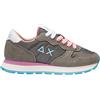 SUN68 Z33201 Ally Solyd Nylon Grigio Medio Scarpe Sportive per Donna in Nabuk e Tessuto Zeppa Media (Taglia 41)