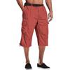 Oanviso Pantaloncini da Corsa da Uomo Shorts Cargo Leggeri Asciugatura Rapida Pantaloncini Jogging Casual Sportivi Capri con Tasche Estivo 3/4 Pantaloni Corti B Rosso XL