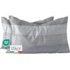 Dorian Home - Federe Cuscino Letto 50x80 Cotone 100% Puro, Morbido e Certificato, Coppia di 2 Federe Abbinate da Aggiungere al Set Copripiumino, Federa Cuscini 4 Stagioni con Comoda Patella di 18 cm