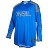 O'NEAL | Maglia | Enduro Motocross | Tessuto Traspirante, Massima libertà di Movimento, Schiena estesa | Maglia Matrix Ridewear | Adulto | Blu Grigio | Taglia S