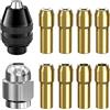 VOANZO Per Dremel 1/32 a 1/8 Sostituzione 4486 Punta senza chiave Mandrino con codolo utensile rotante Adattatore cambio rapido