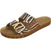 Sensi, LA JOLLA JUNGLE, VEGAN, Ciabatte Moda Fashion, Casual Mare Piscina (ZEBRATO, Sistema Taglie Calzature EU, Adulto, Numero, Media, 38.5)